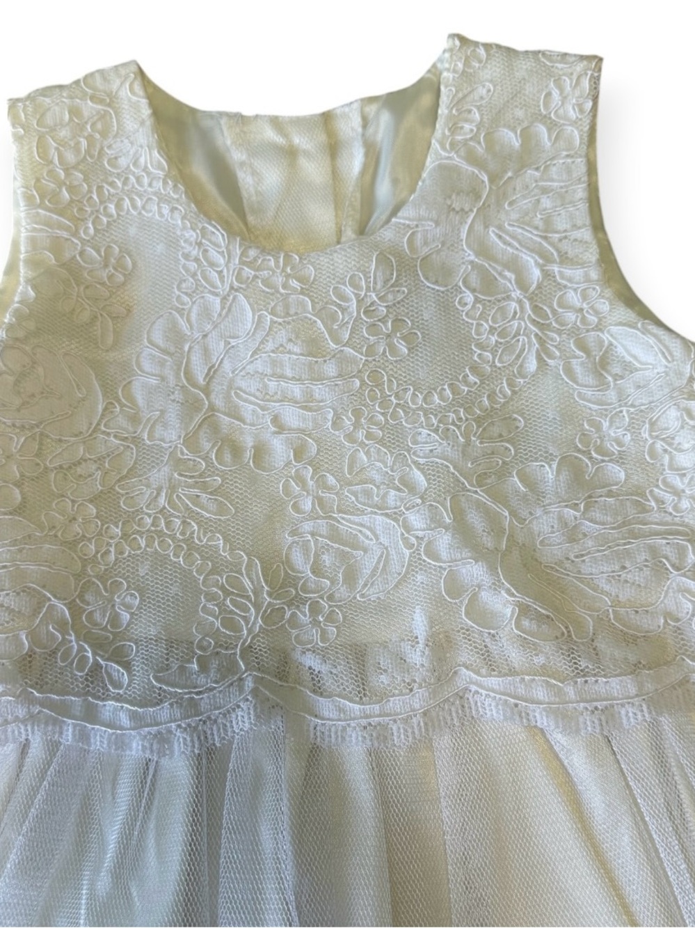 Vtg NWT New Lito 2T Dress White Ruffled Pageant, Flower Girl Sz 2T - Picture 2 of 8